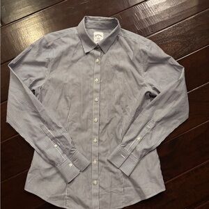 Brooks Brothers Blue and White Stripe Button-Down Shirt